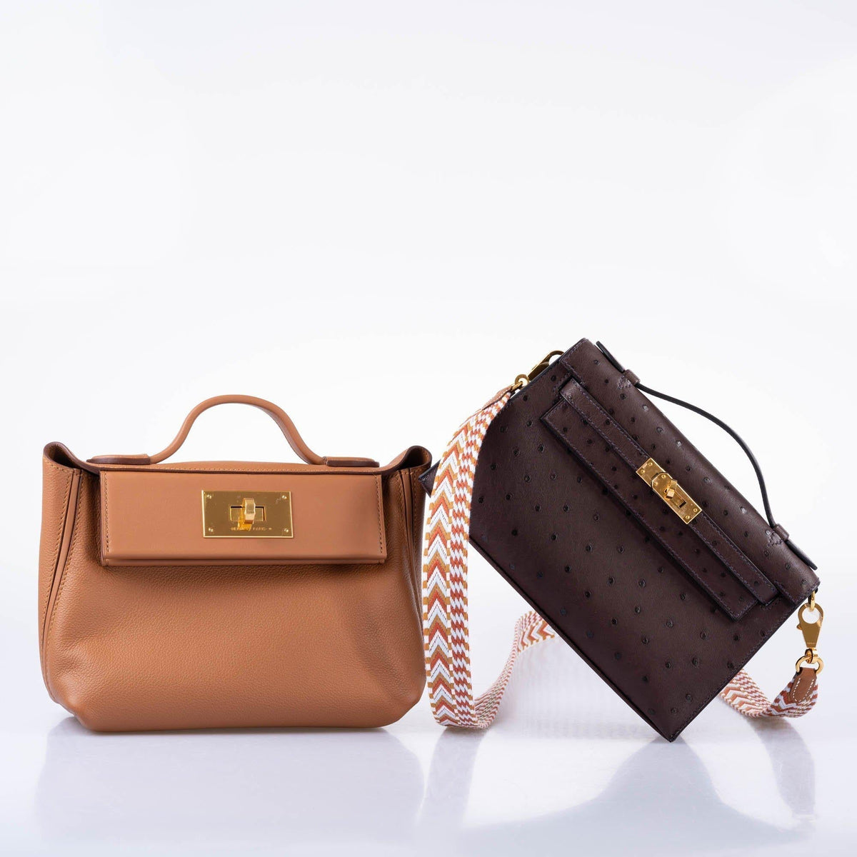 Hermes 24/24 21 Gold Evercolor and Swift Leather Gold Hardware Hermes