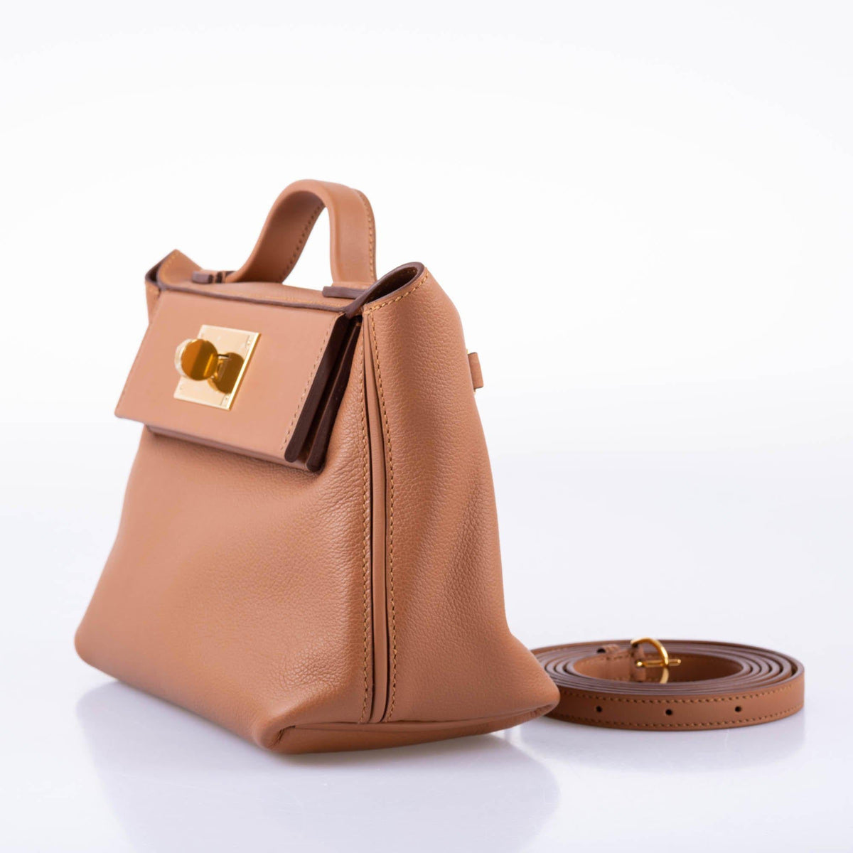 Hermes 24/24 21 Gold Evercolor and Swift Leather Gold Hardware Hermes