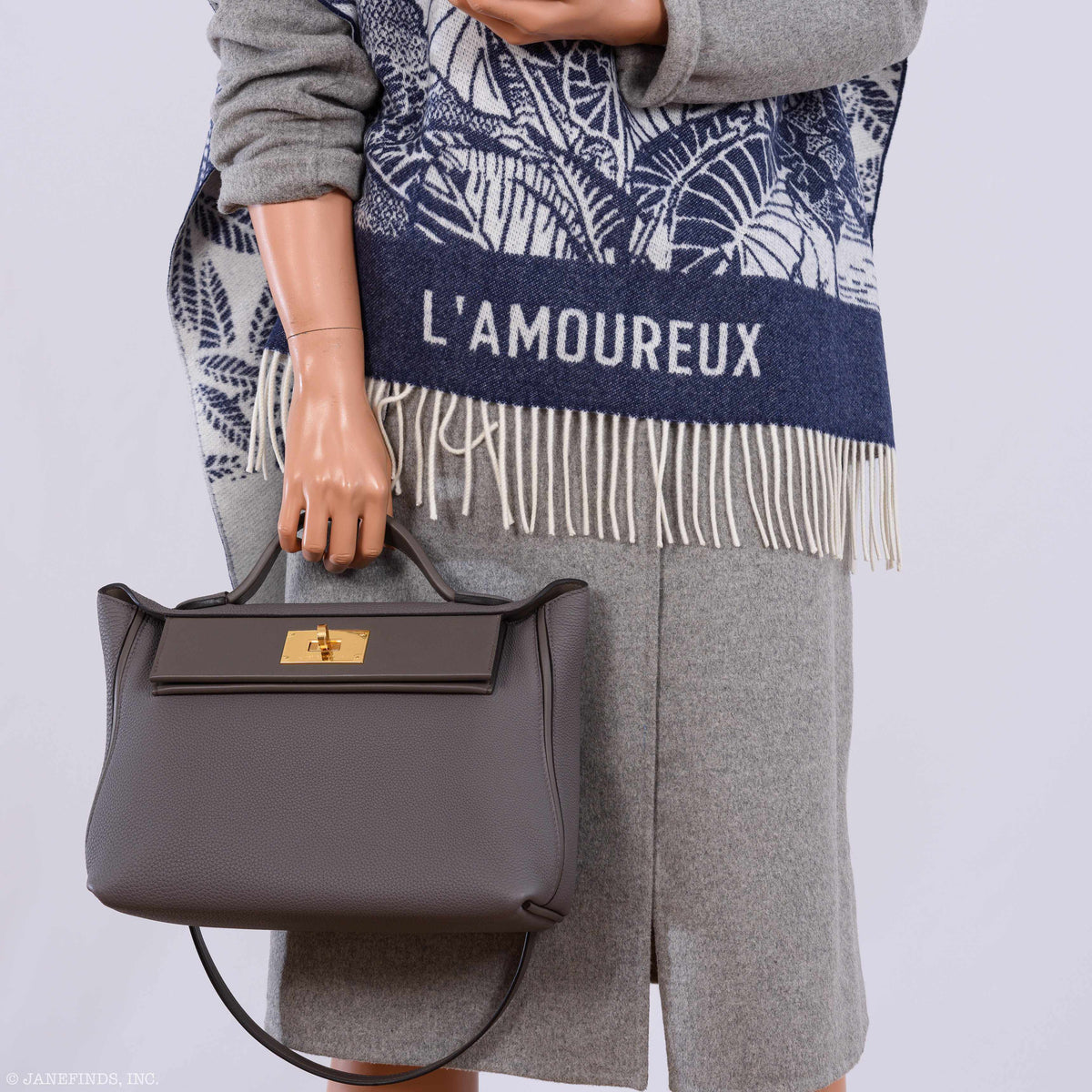 Hermes 24/24 29 Etain Swift and Togo Leather Gold Hardware Hermes