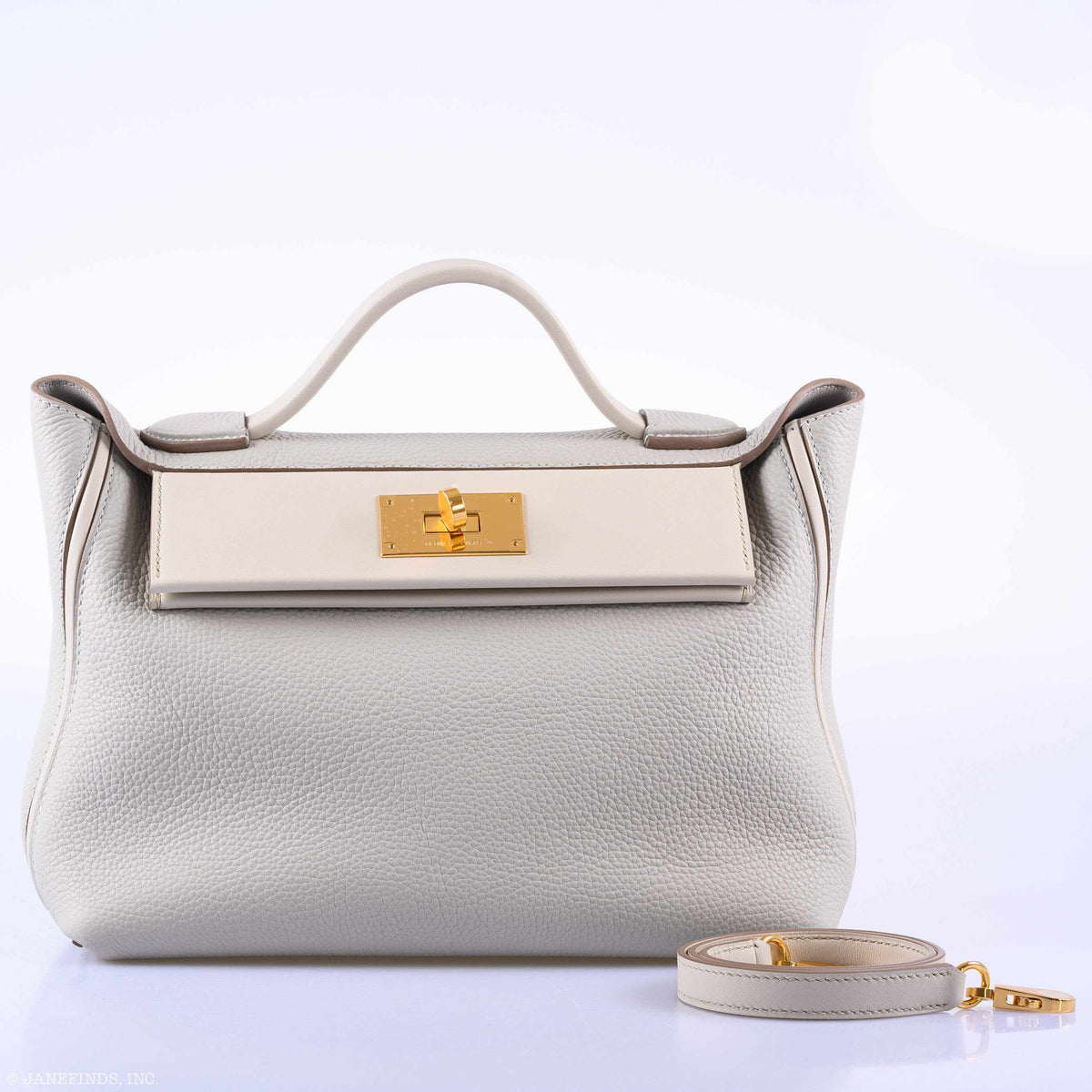 Hermes 24/24 29 Gris Perle Togo & Beton Swift Gold Hardware Hermes