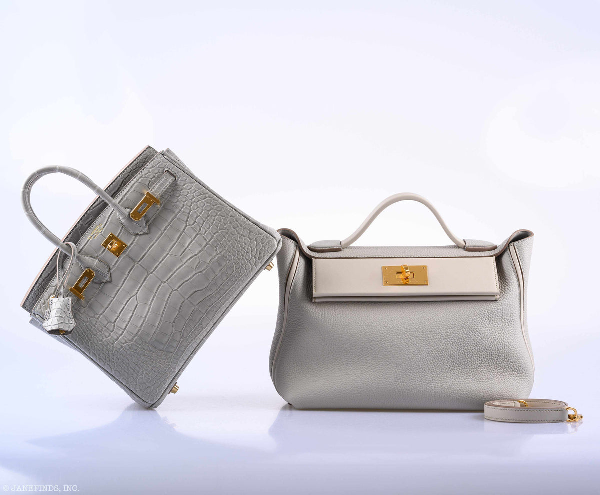 Hermes 24/24 29 Gris Perle Togo & Beton Swift Gold Hardware Hermes