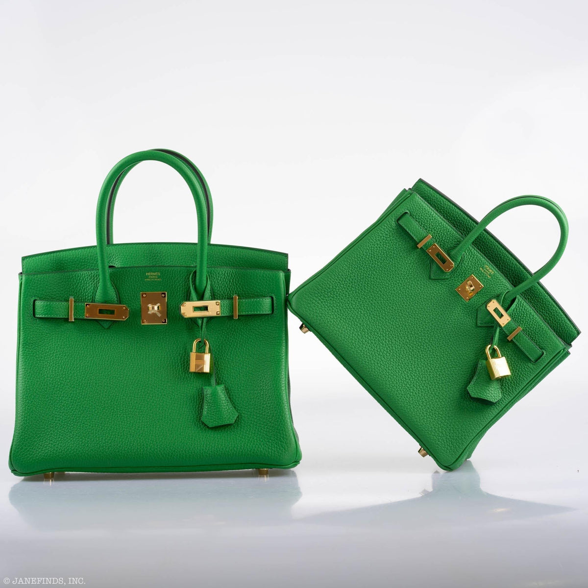 Hermes Birkin 25 Bambou (Bamboo) Green Togo with Gold Hardware Hermes