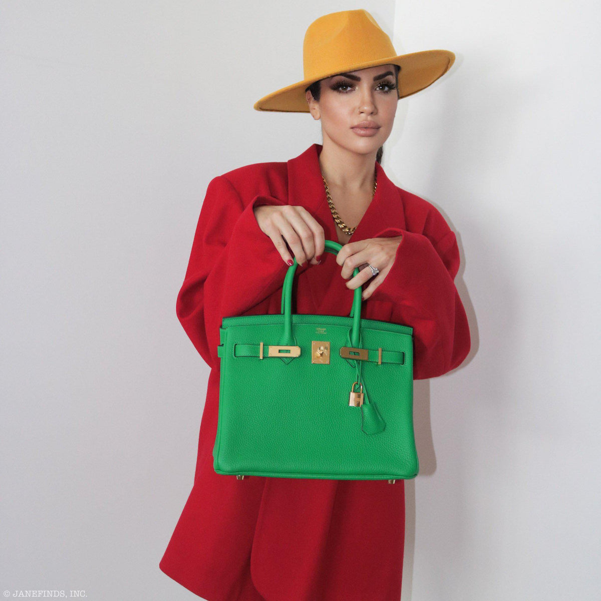 Hermes Birkin 25 Bambou (Bamboo) Green Togo with Gold Hardware Hermes