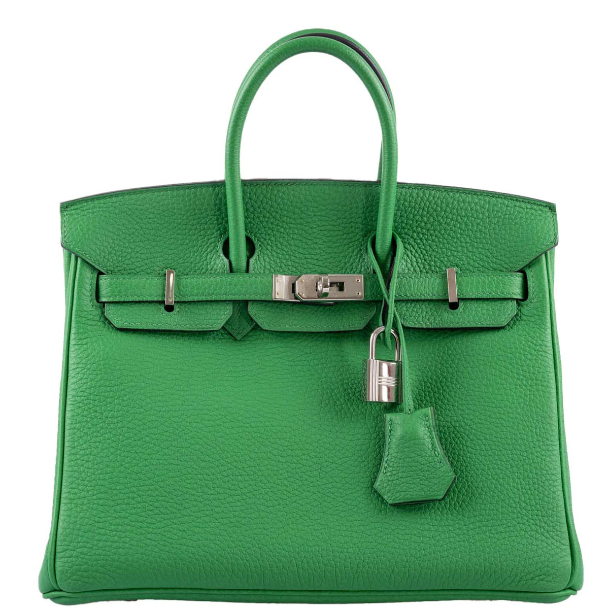 Hermes Birkin 25 Bambou (Bamboo) Green Togo with Palladium Hardware Hermes