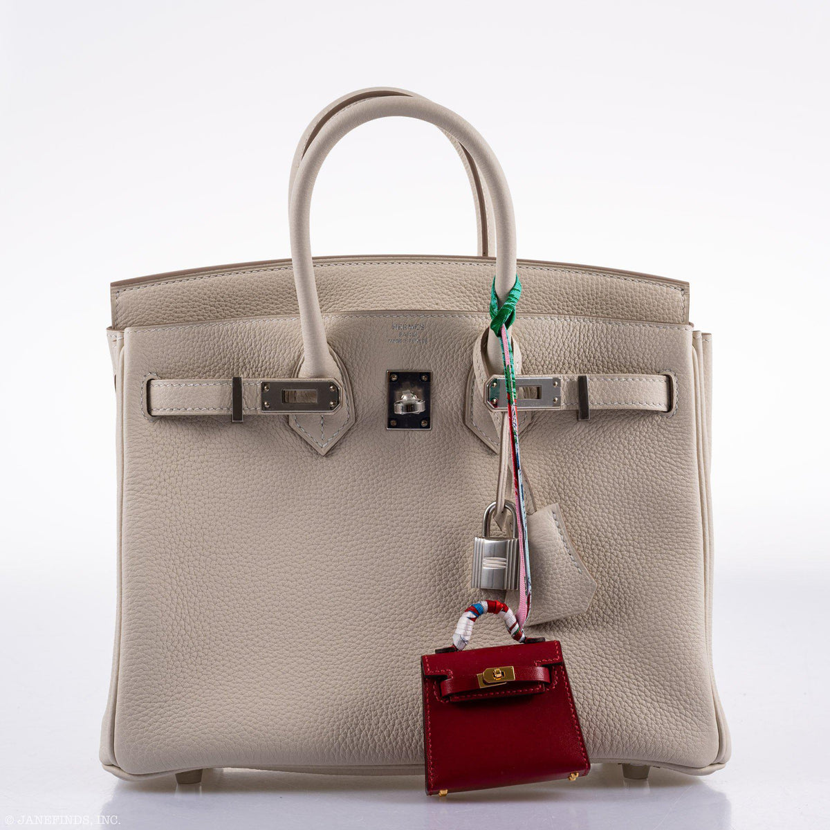 Hermes Birkin 25 Craie Togo Palladium Hardware Hermes