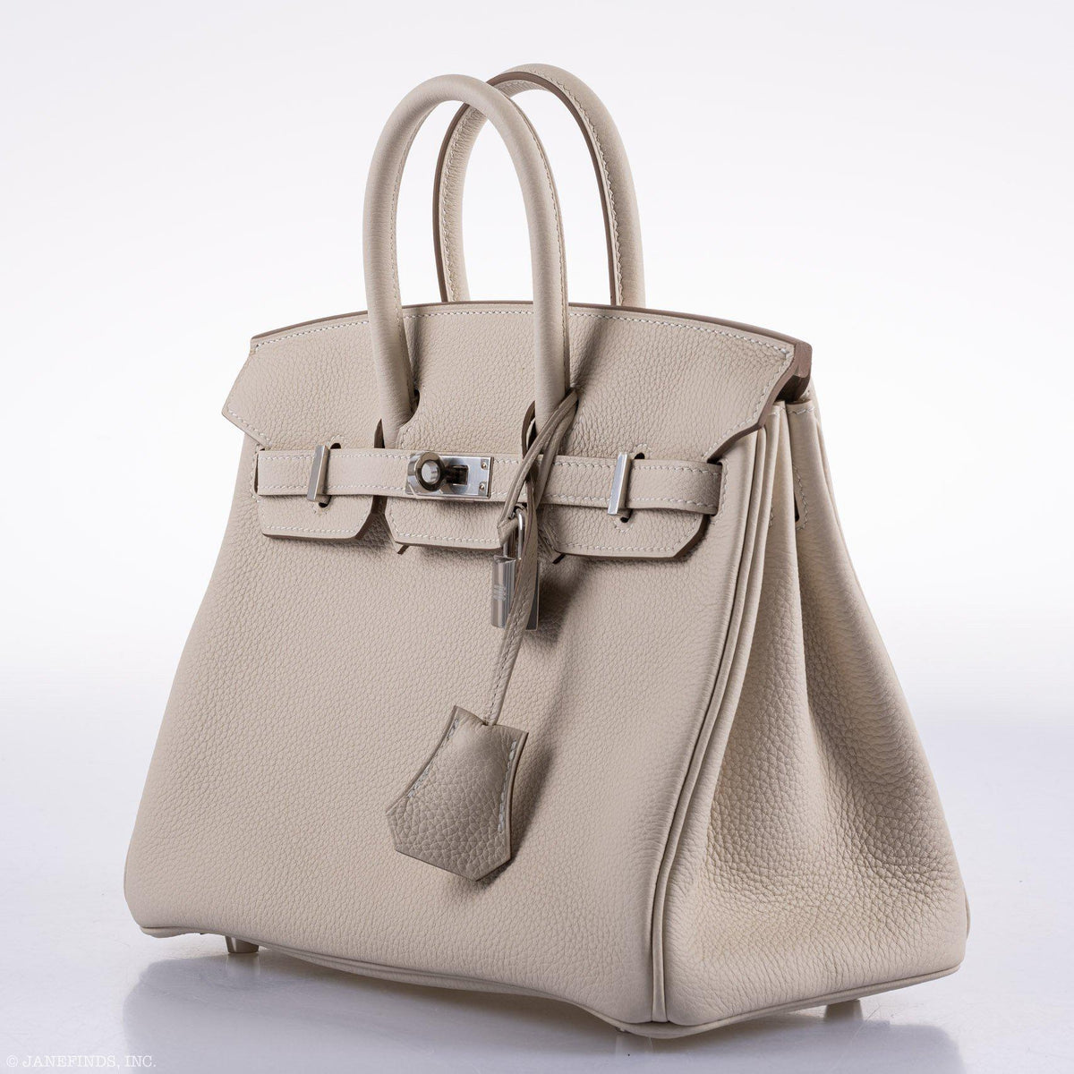 Hermes Birkin 25 Craie Togo Palladium Hardware Hermes