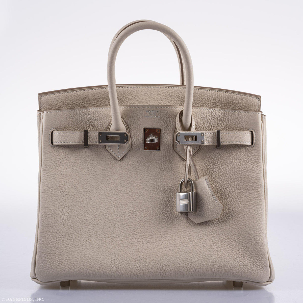 Hermes Birkin 25 Craie Togo Palladium Hardware Hermes