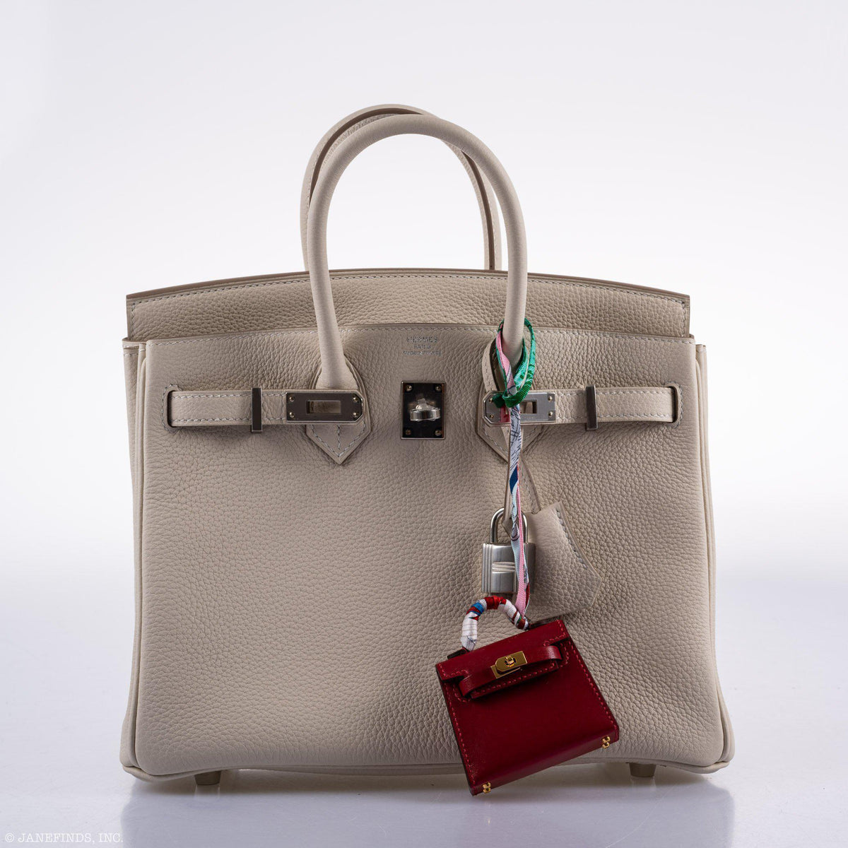Hermes Birkin 25 Craie Togo Palladium Hardware Hermes