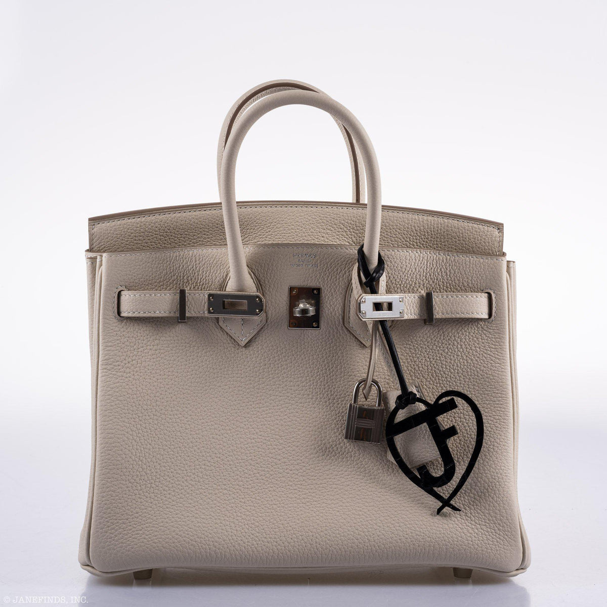 Hermes Birkin 25 Craie Togo Palladium Hardware Hermes
