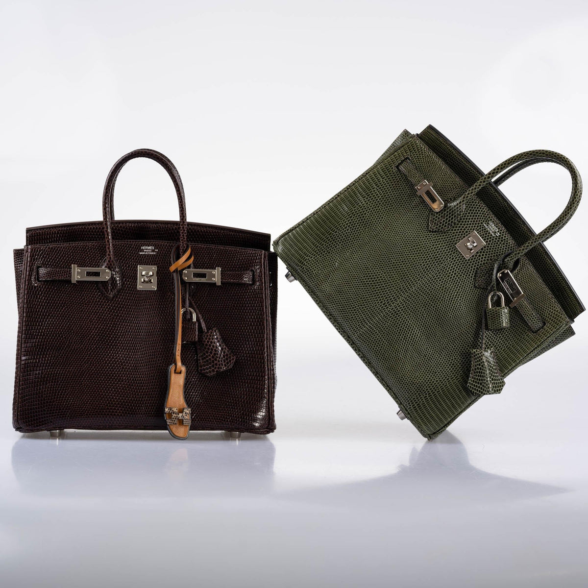Hermes Birkin 25 Havane Nilo Lizard with Palladium Hardware Hermes