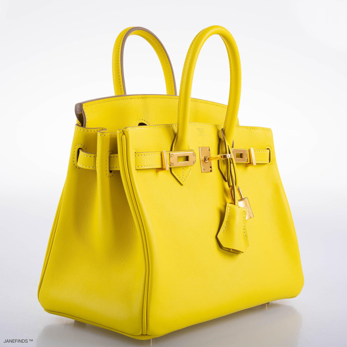 Hermes Birkin 25 Lime Swift Leather Gold Hardware Hermes