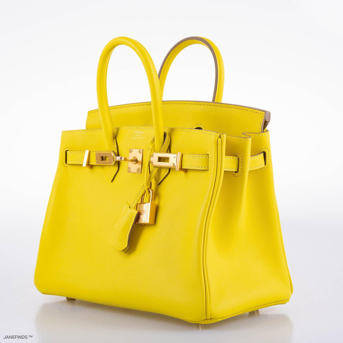 Hermes Birkin 25 Lime Swift Leather Gold Hardware Hermes