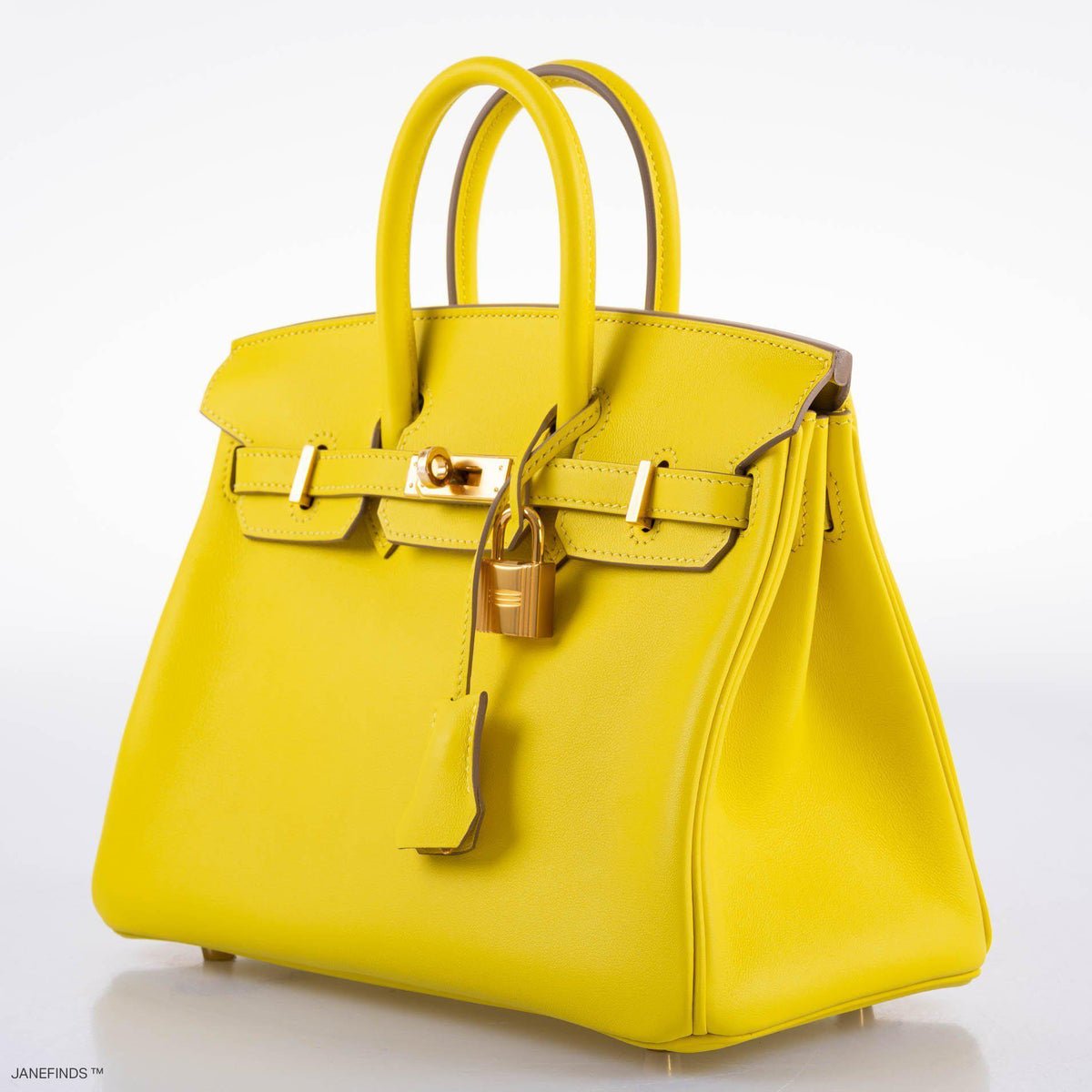 Hermes Birkin 25 Lime Swift Leather Gold Hardware Hermes