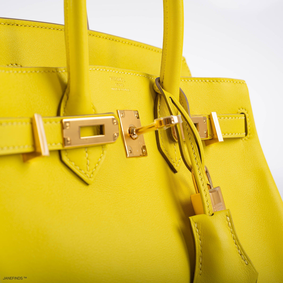 Hermes Birkin 25 Lime Swift Leather Gold Hardware Hermes