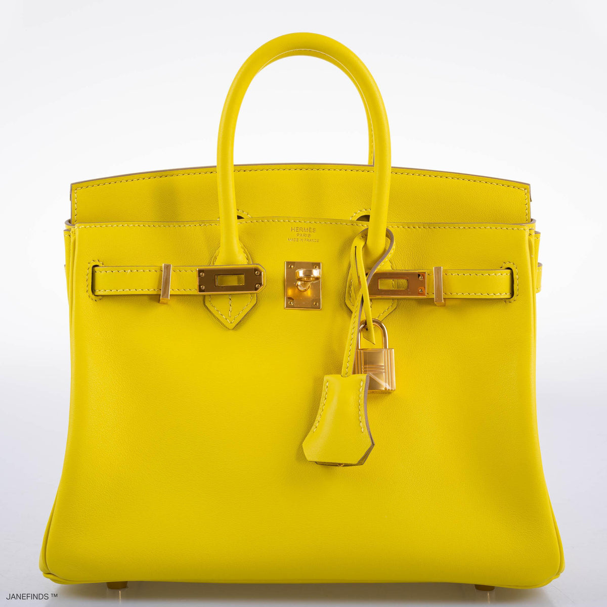 Hermes Birkin 25 Lime Swift Leather Gold Hardware Hermes