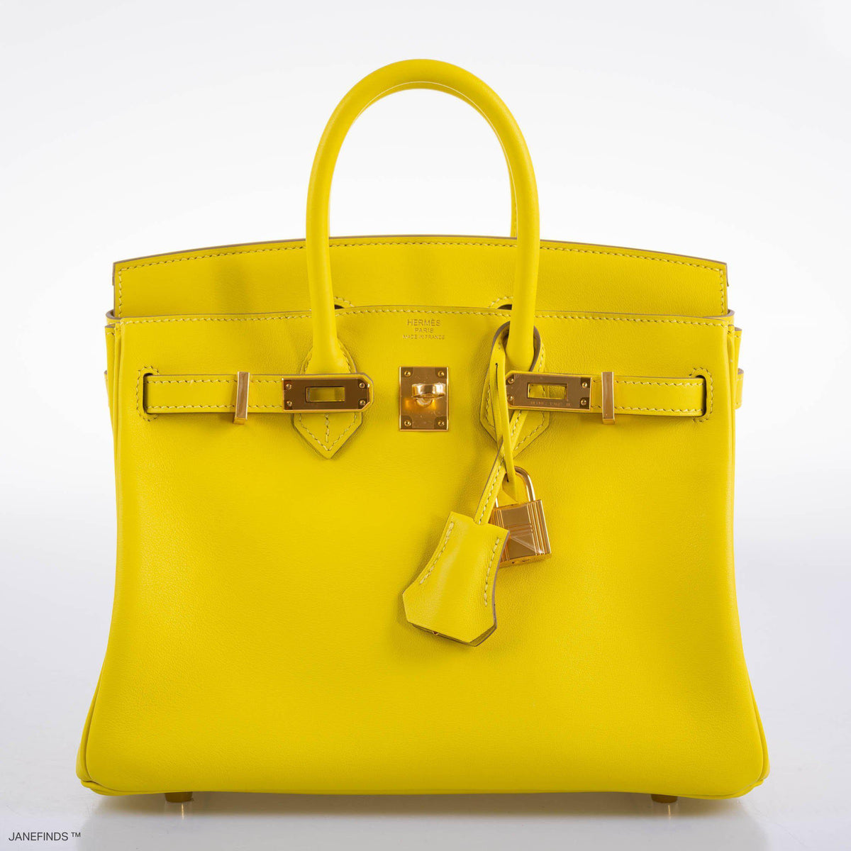 Hermes Birkin 25 Lime Swift Leather Gold Hardware Hermes