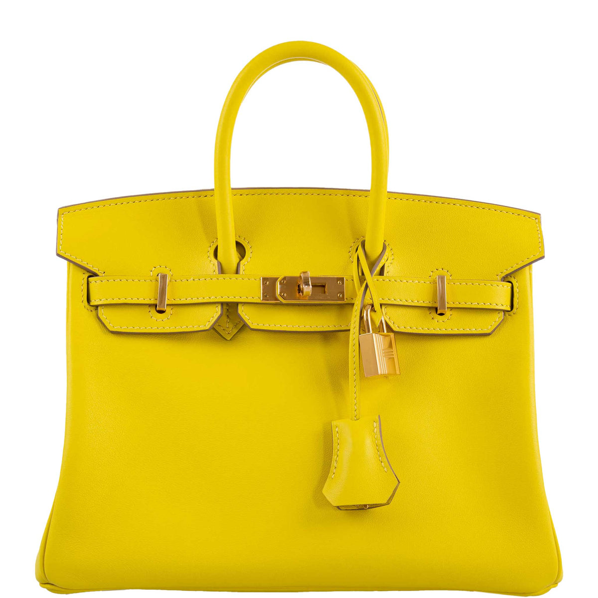 Hermes Birkin 25 Lime Swift Leather Gold Hardware Hermes