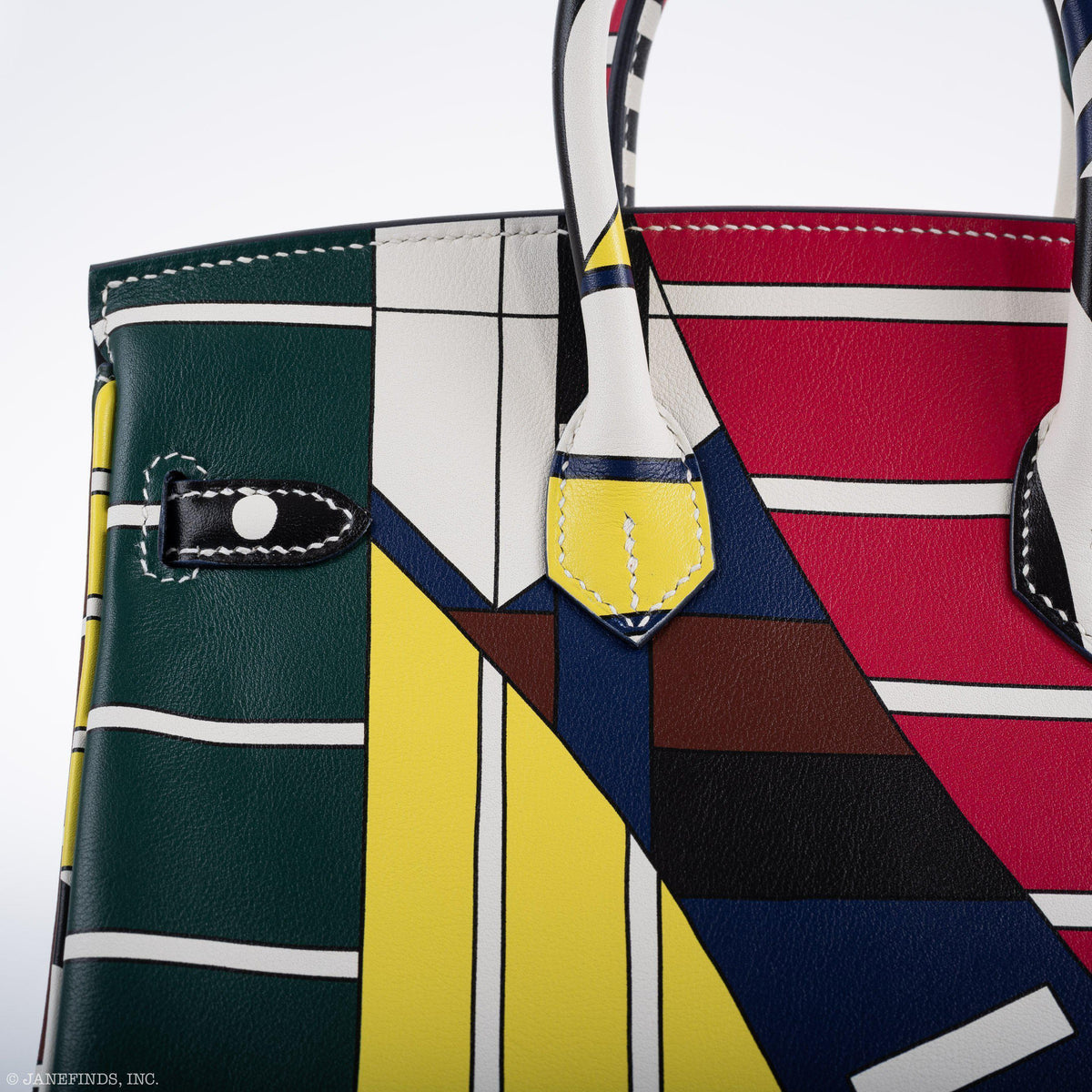 Hermes Birkin 25 "One Two Three And Away We Go!" Limited Edition By Nigel Peak Multicolor Swift Leather Hermes
