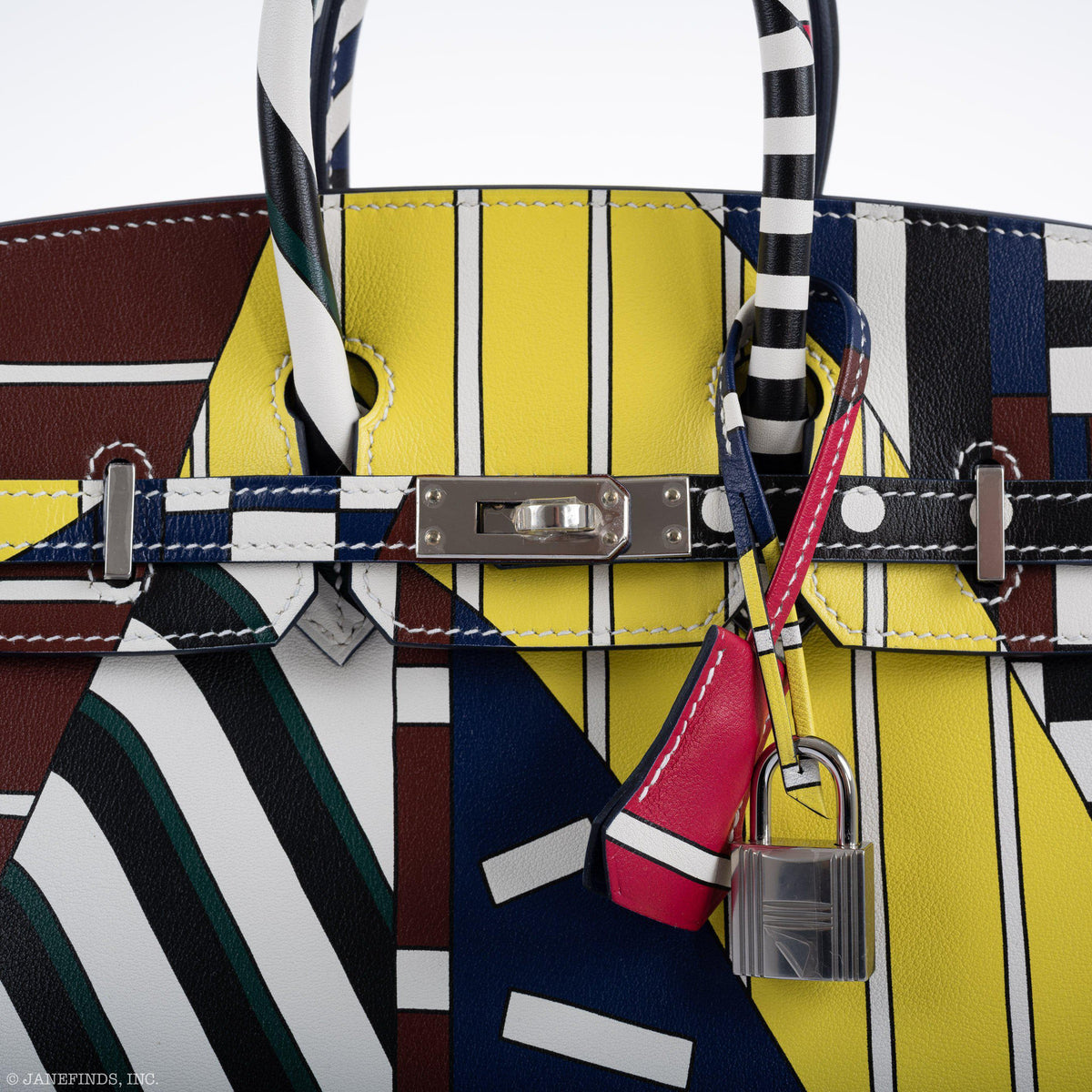 Hermes Birkin 25 "One Two Three And Away We Go!" Limited Edition By Nigel Peak Multicolor Swift Leather Hermes