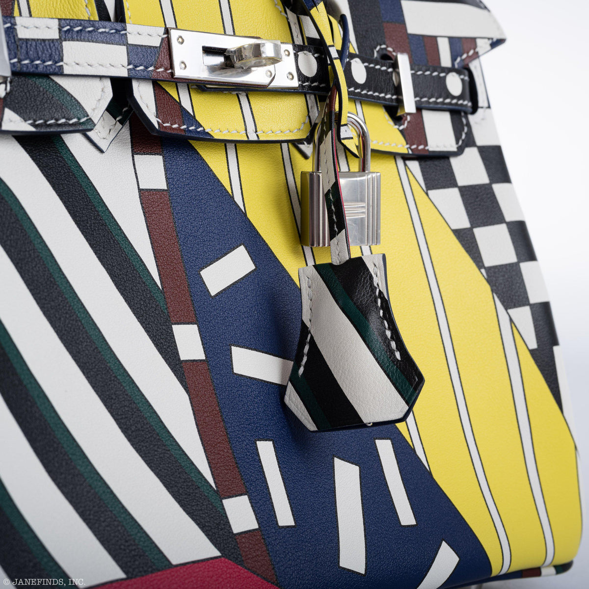 Hermes Birkin 25 "One Two Three And Away We Go!" Limited Edition By Nigel Peak Multicolor Swift Leather Hermes