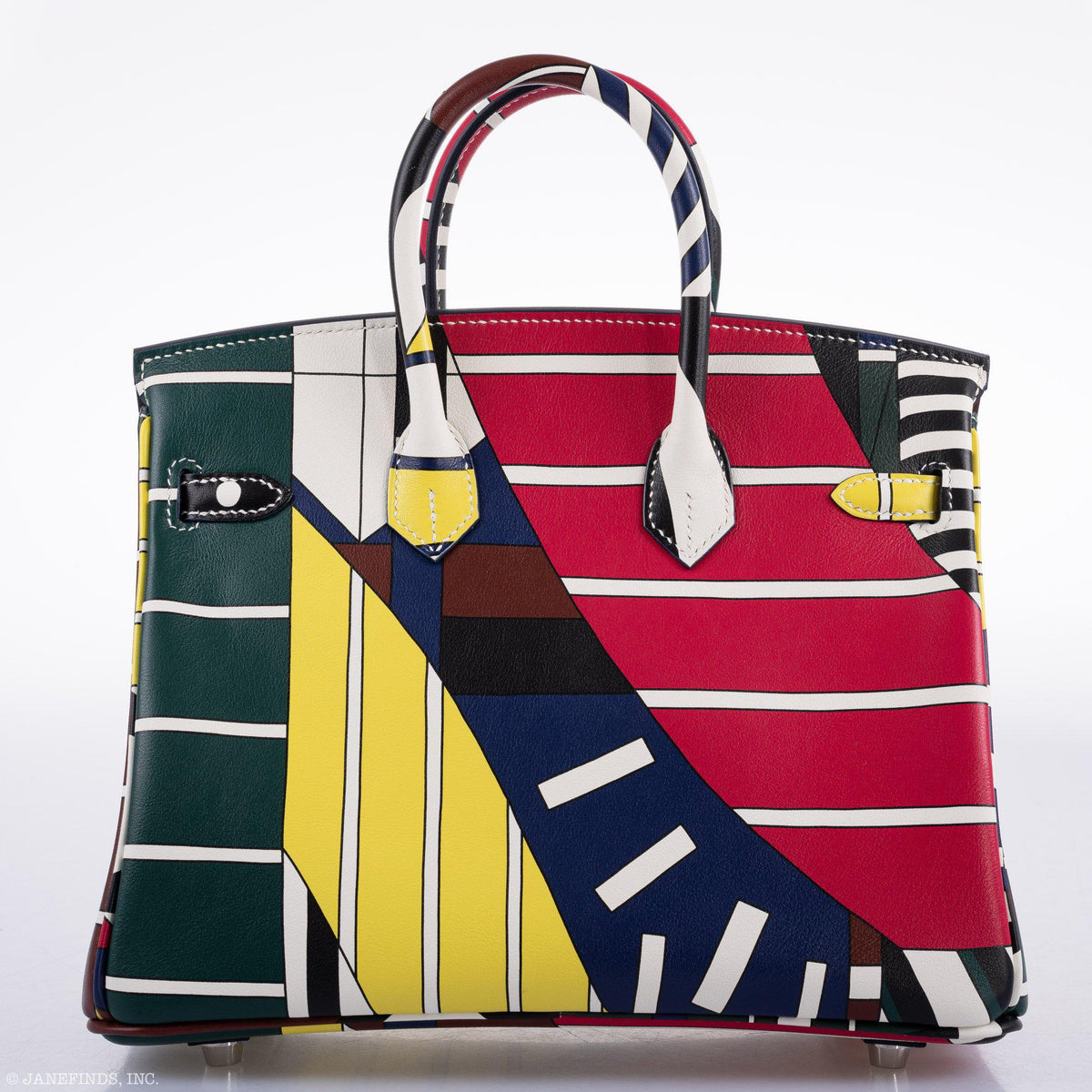 Hermes Birkin 25 "One Two Three And Away We Go!" Limited Edition By Nigel Peak Multicolor Swift Leather Hermes