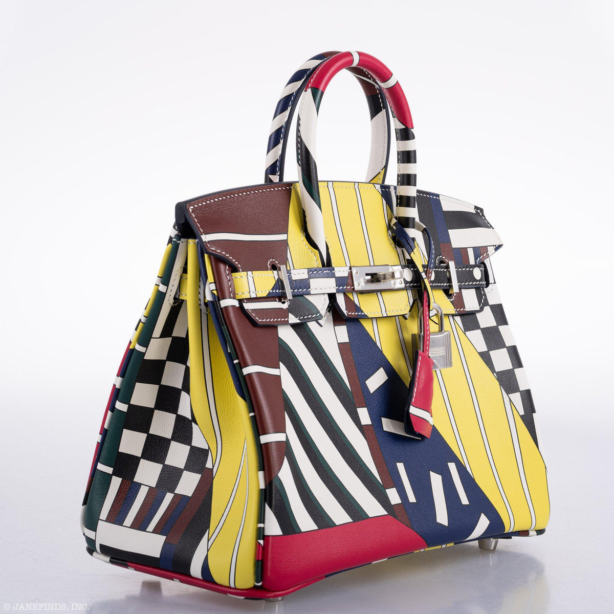 Hermes Birkin 25 "One Two Three And Away We Go!" Limited Edition By Nigel Peak Multicolor Swift Leather Hermes