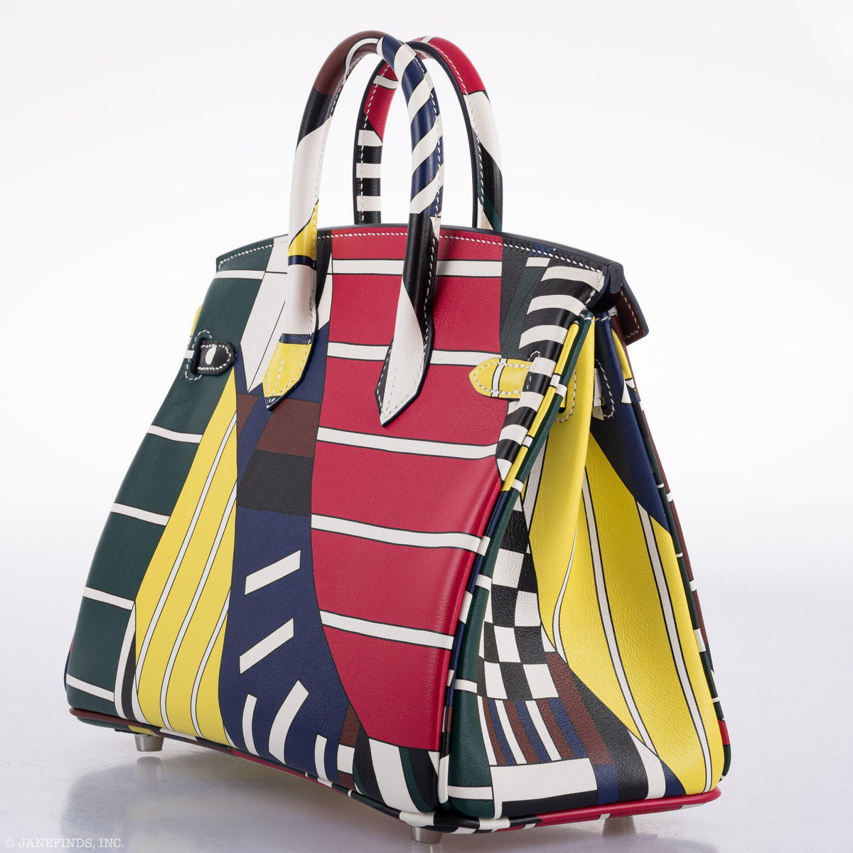 Hermes Birkin 25 "One Two Three And Away We Go!" Limited Edition By Nigel Peak Multicolor Swift Leather Hermes