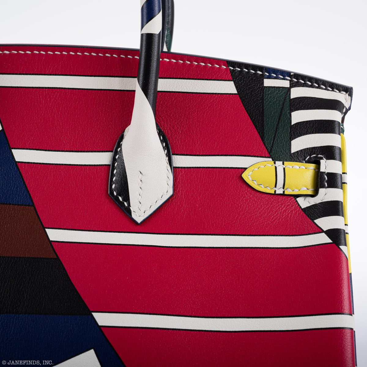 Hermes Birkin 25 "One Two Three And Away We Go!" Limited Edition By Nigel Peak Multicolor Swift Leather Hermes