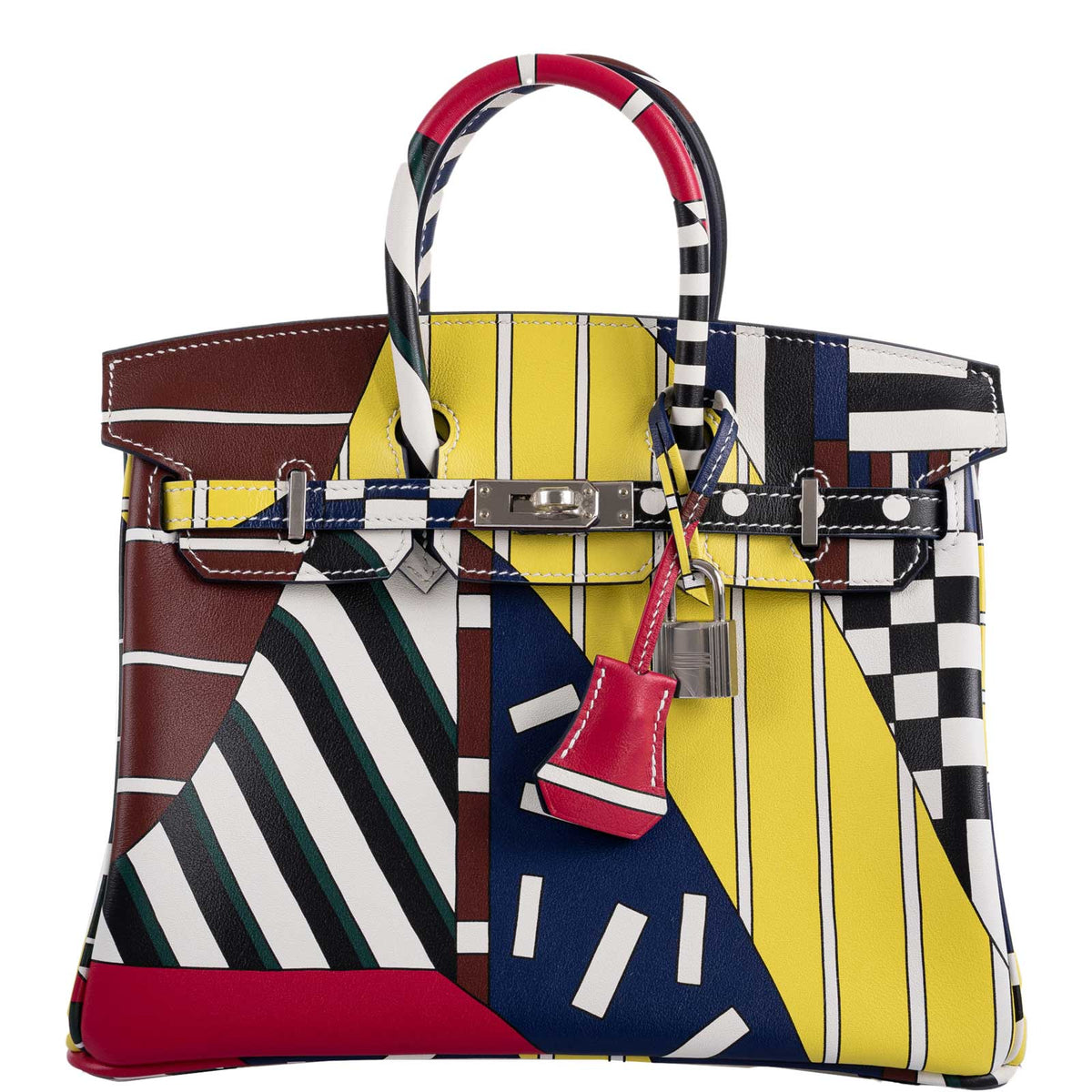 Hermes Birkin 25 "One Two Three And Away We Go!" Limited Edition By Nigel Peak Multicolor Swift Leather Hermes