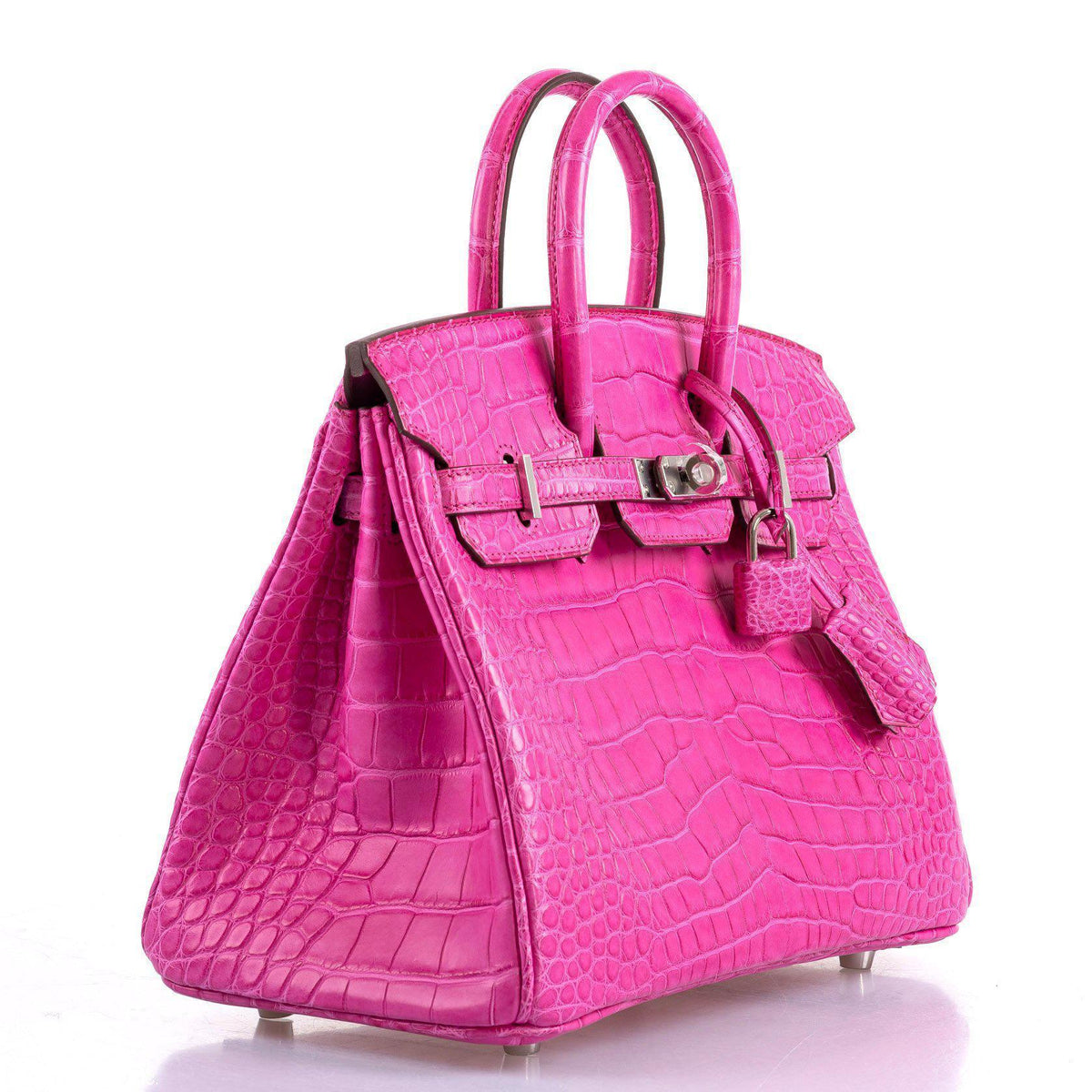 Hermes Birkin 25 Rose Shocking Matte Alligator Palladium Hardware Hermes