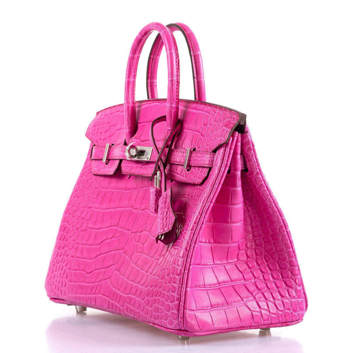 Hermes Birkin 25 Rose Shocking Matte Alligator Palladium Hardware Hermes