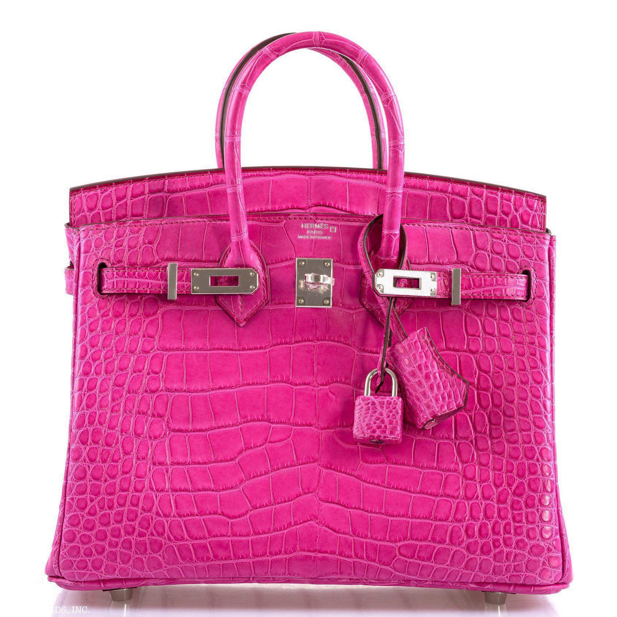 Hermes Birkin 25 Rose Shocking Matte Alligator Palladium Hardware Hermes