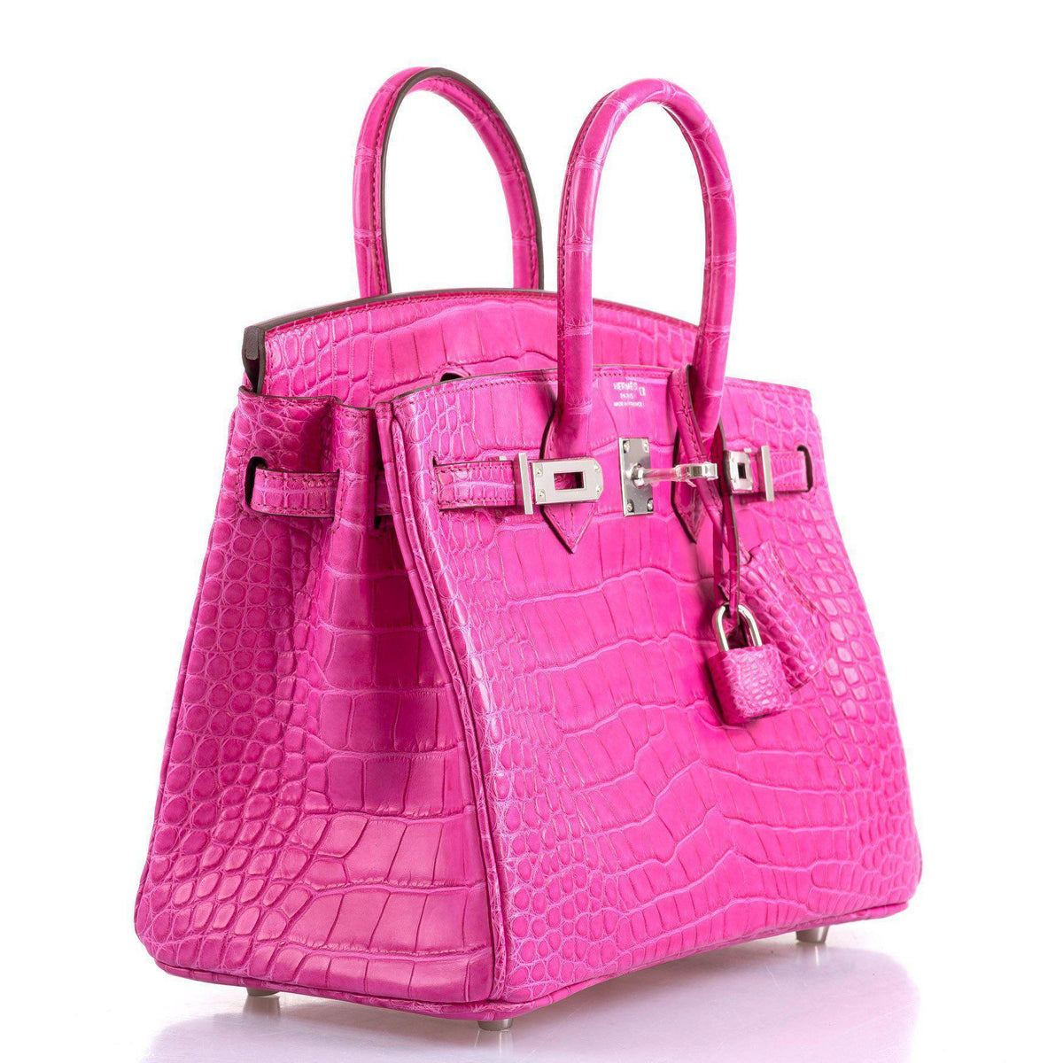 Hermes Birkin 25 Rose Shocking Matte Alligator Palladium Hardware Hermes