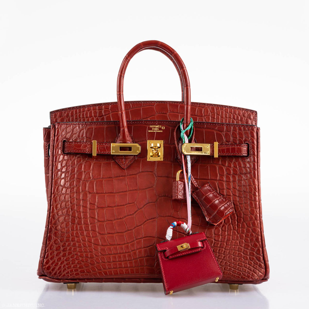 Hermes Birkin 25 Rouge H Verso Orange Alligator Gold Hardware Hermes