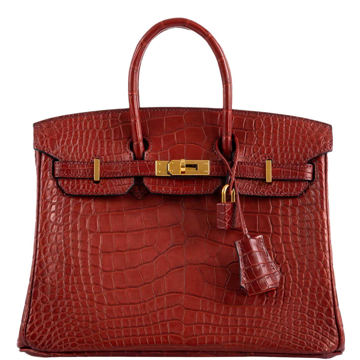 Hermes Birkin 25 Rouge H Verso Orange Alligator Gold Hardware Hermes