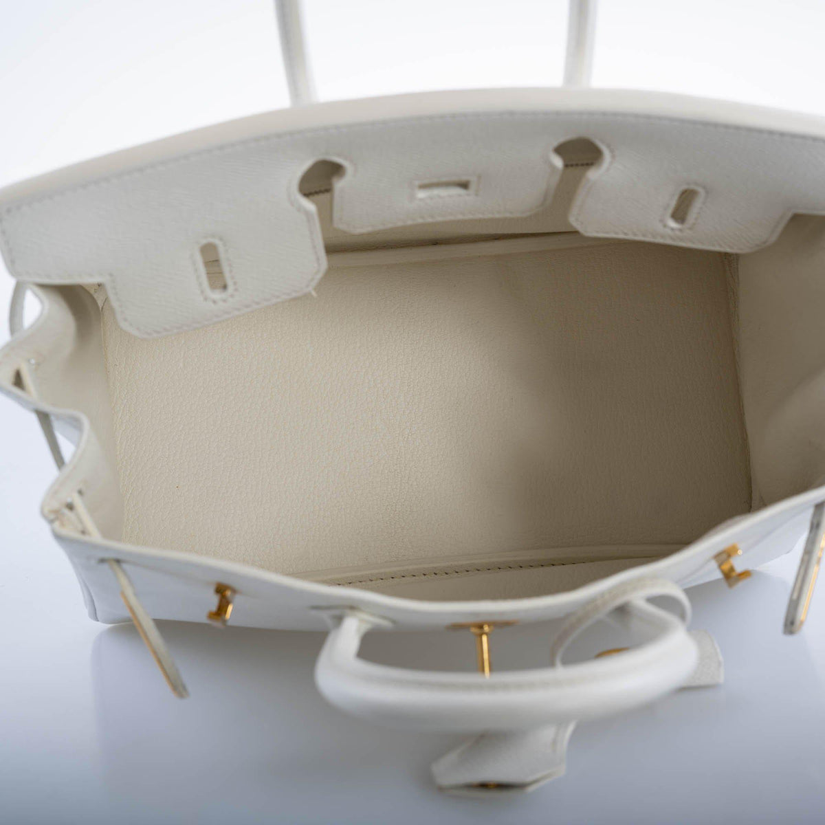 Hermes Birkin 25 White Epsom with Gold Hardware Hermes
