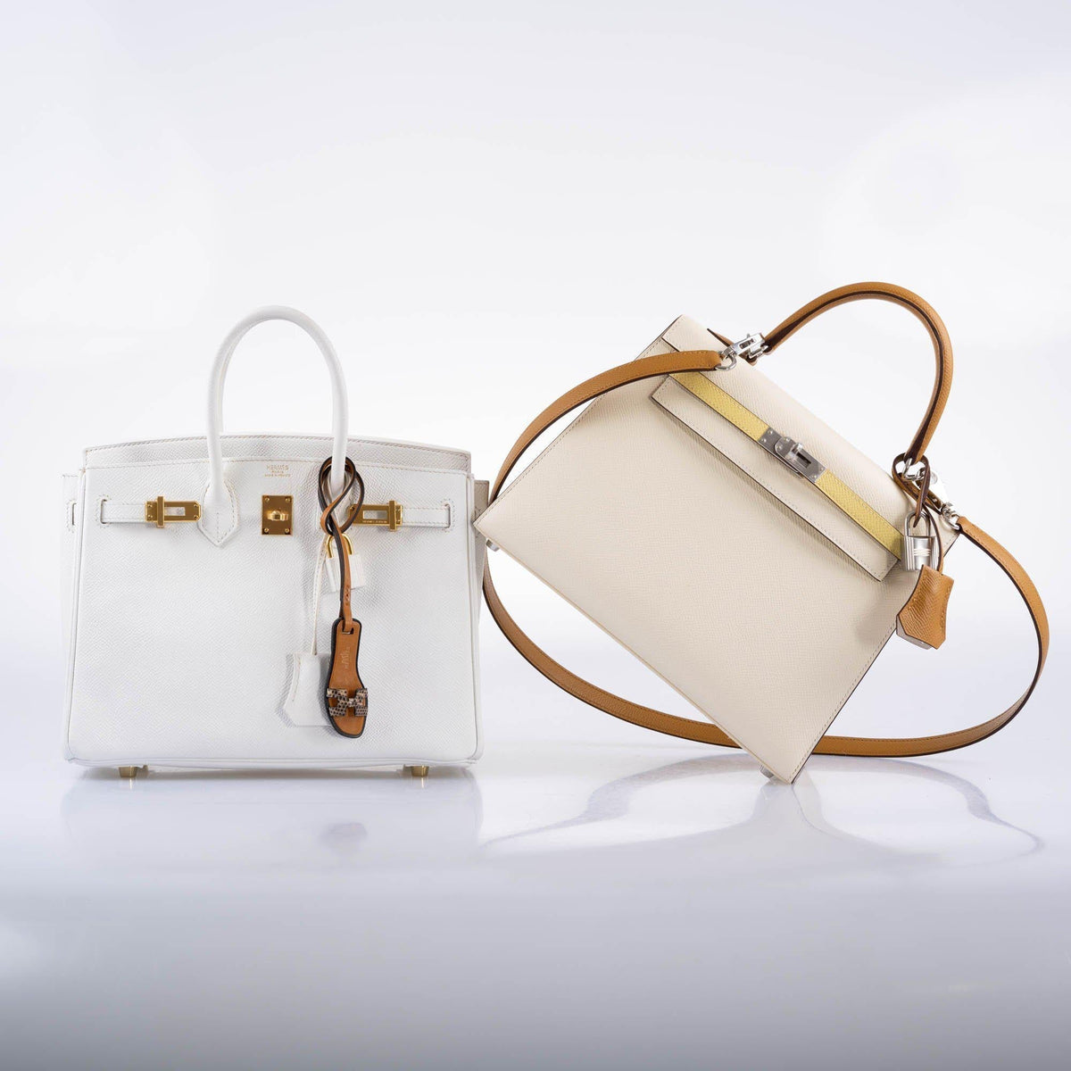 Hermes Birkin 25 White Epsom with Gold Hardware Hermes
