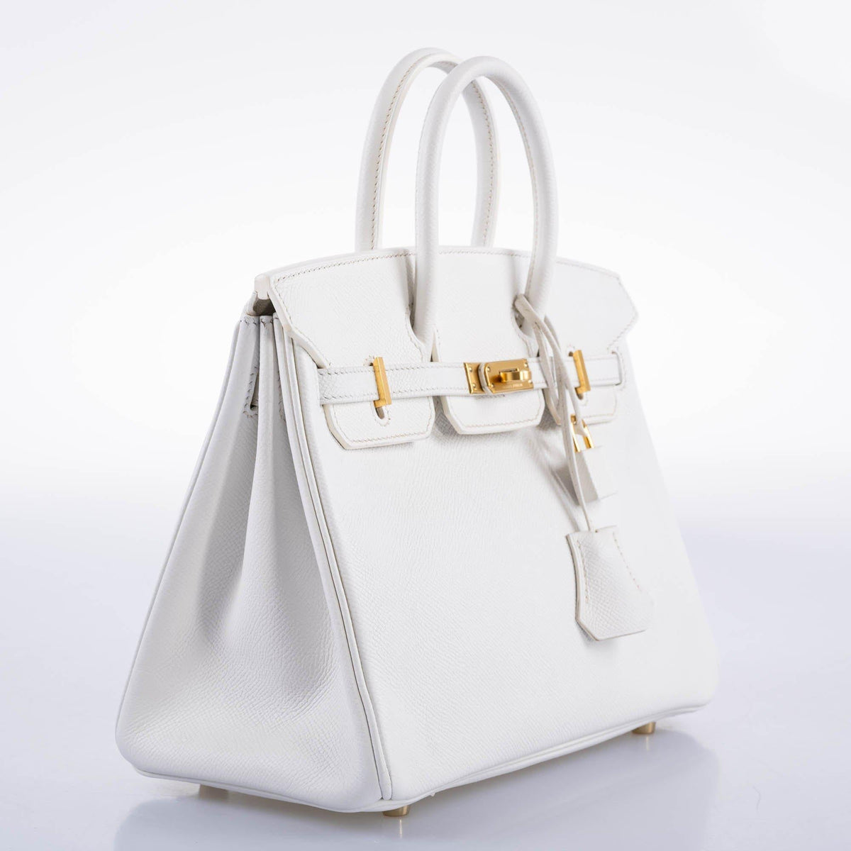 Hermes Birkin 25 White Epsom with Gold Hardware Hermes