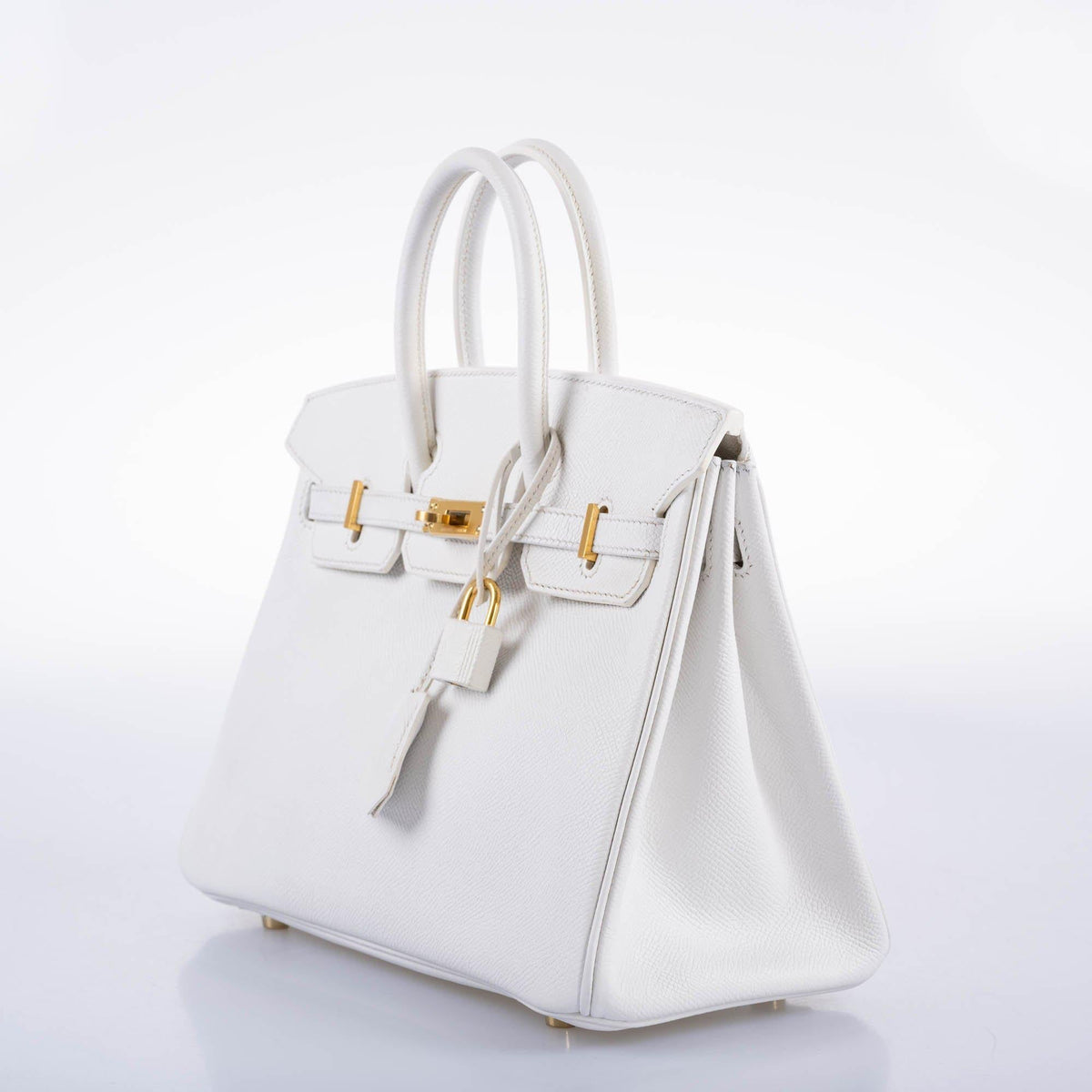 Hermes Birkin 25 White Epsom with Gold Hardware Hermes