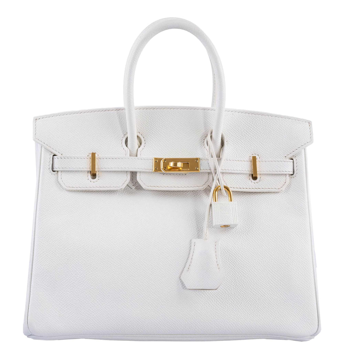 Hermes Birkin 25 White Epsom with Gold Hardware Hermes