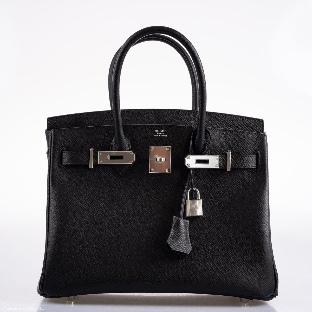 Hermes Birkin 30 Black Epsom Palladium Hardware Hermes
