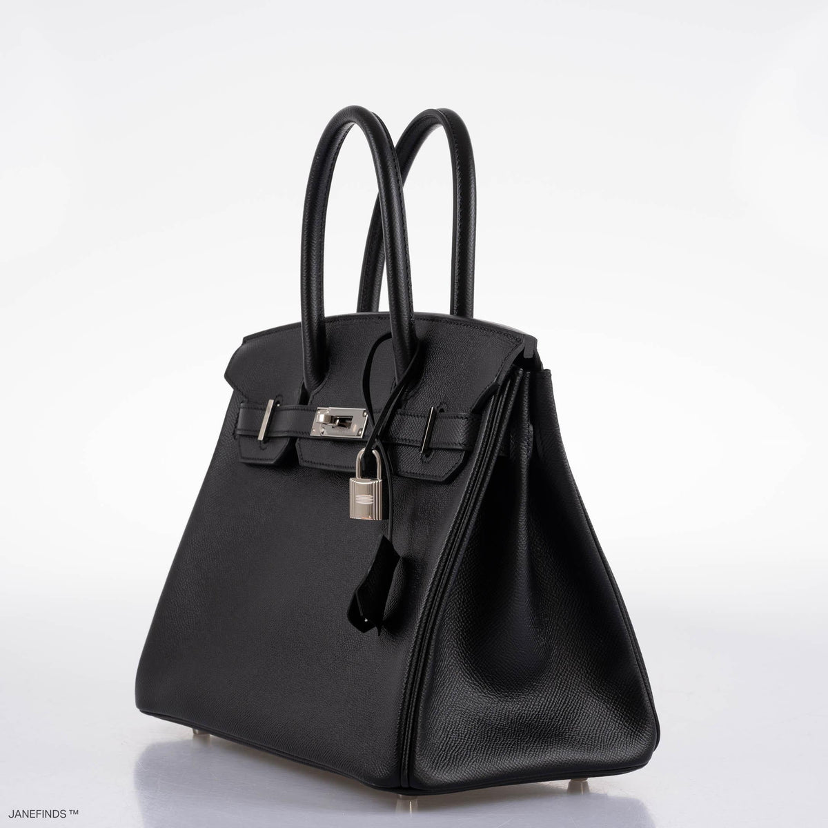 Hermes Birkin 30 Black Epsom with Palladium Hardware Hermes