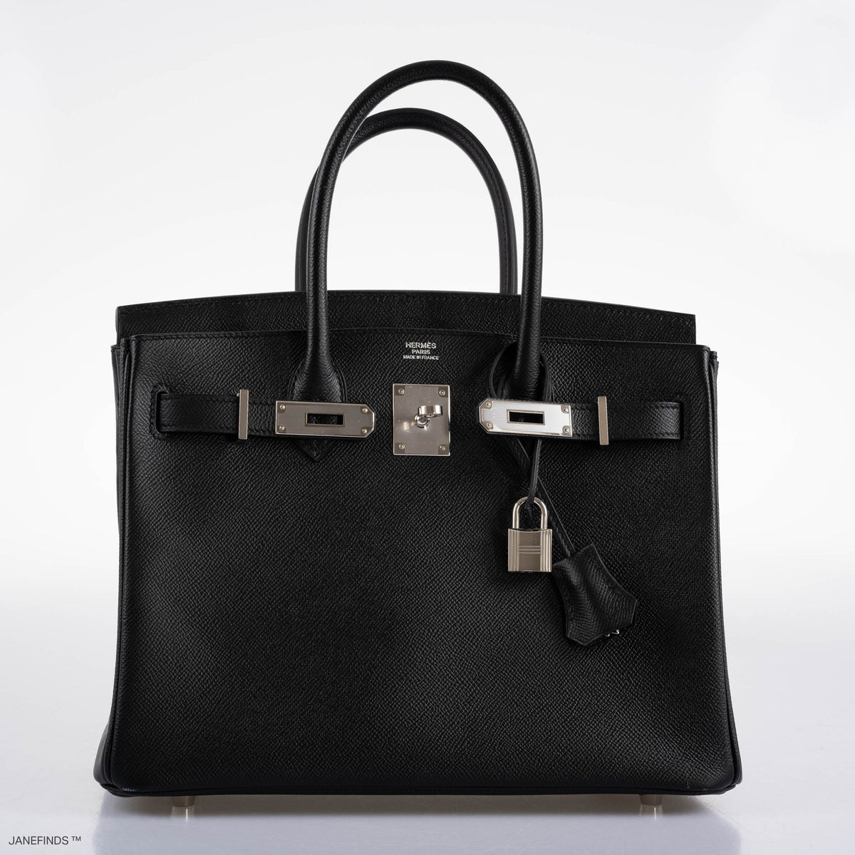 Hermes Birkin 30 Black Epsom with Palladium Hardware Hermes