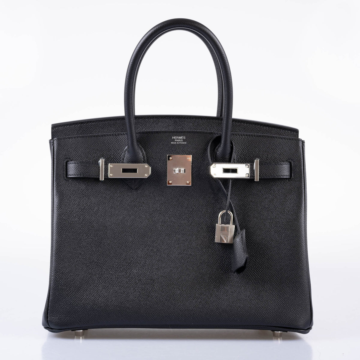 Hermes Birkin 30 Black Epsom with Palladium Hardware Hermes