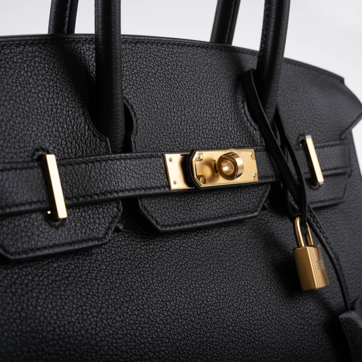 Hermes Birkin 30 Black Navillo Taurillon Leather Gold Hardware Hermes