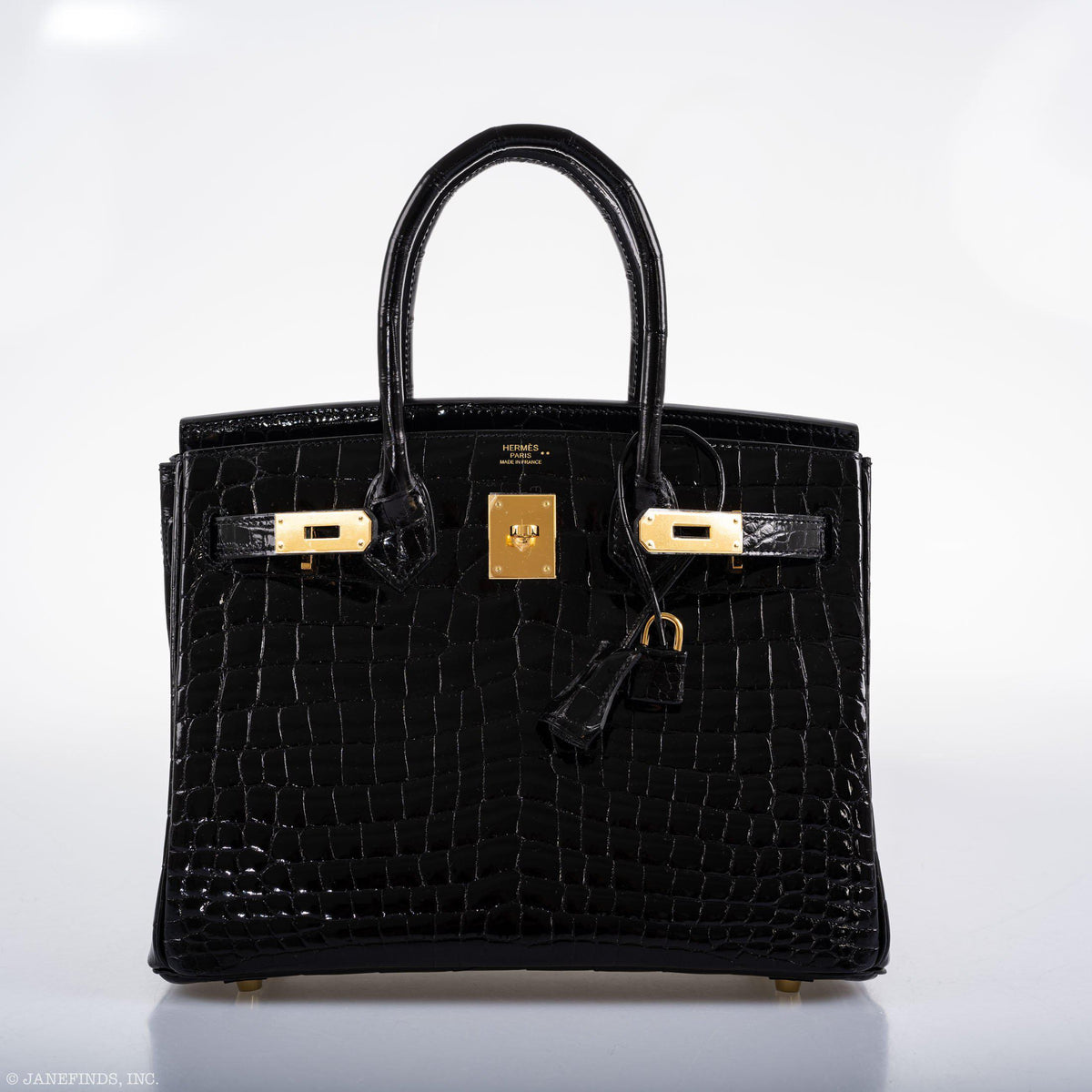 Hermes Birkin 30 Black Nilo Crocodile Gold Hardware Hermes