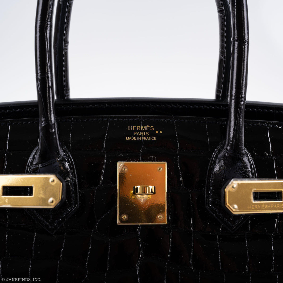 Hermes Birkin 30 Black Nilo Crocodile Gold Hardware Hermes