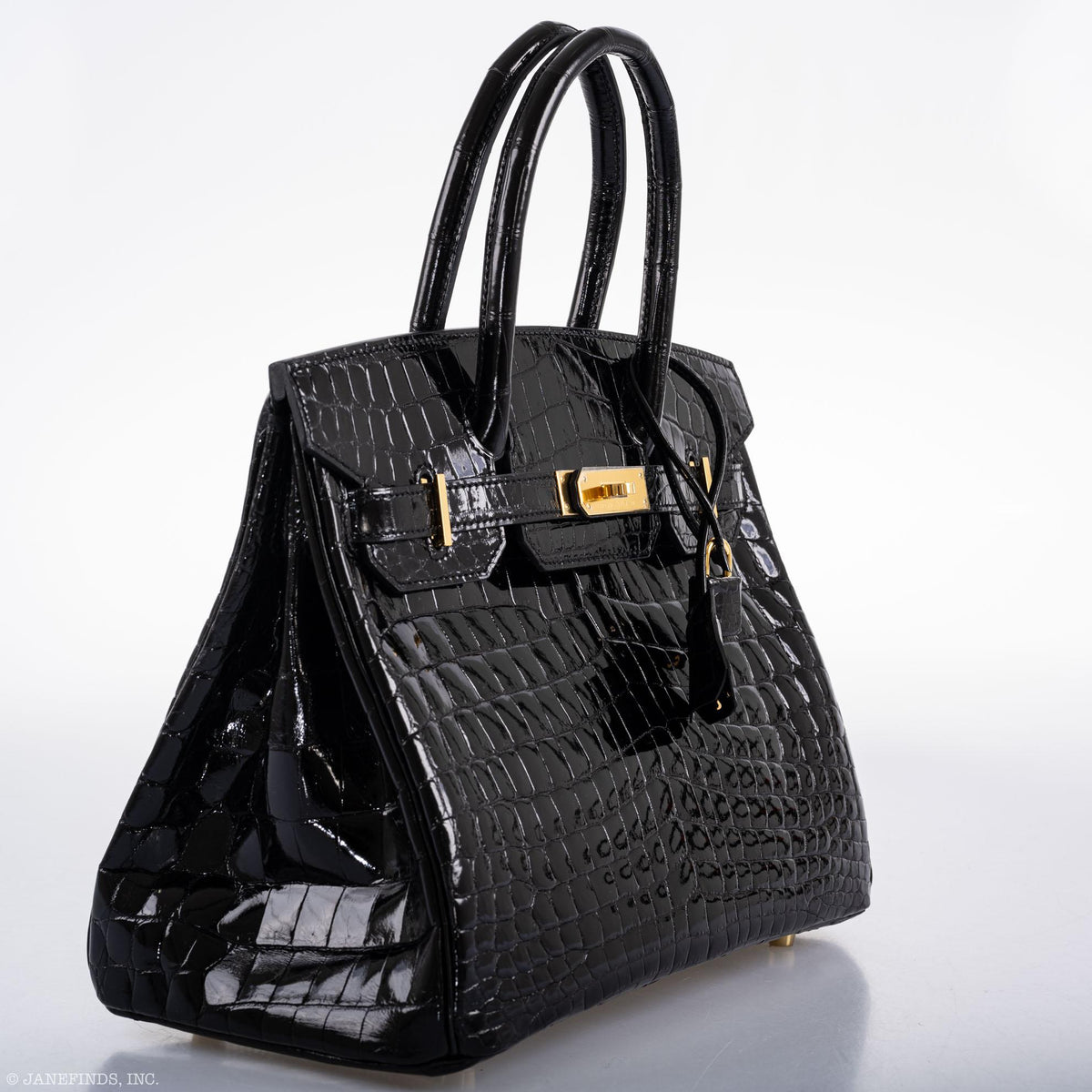 Hermes Birkin 30 Black Nilo Crocodile Gold Hardware Hermes