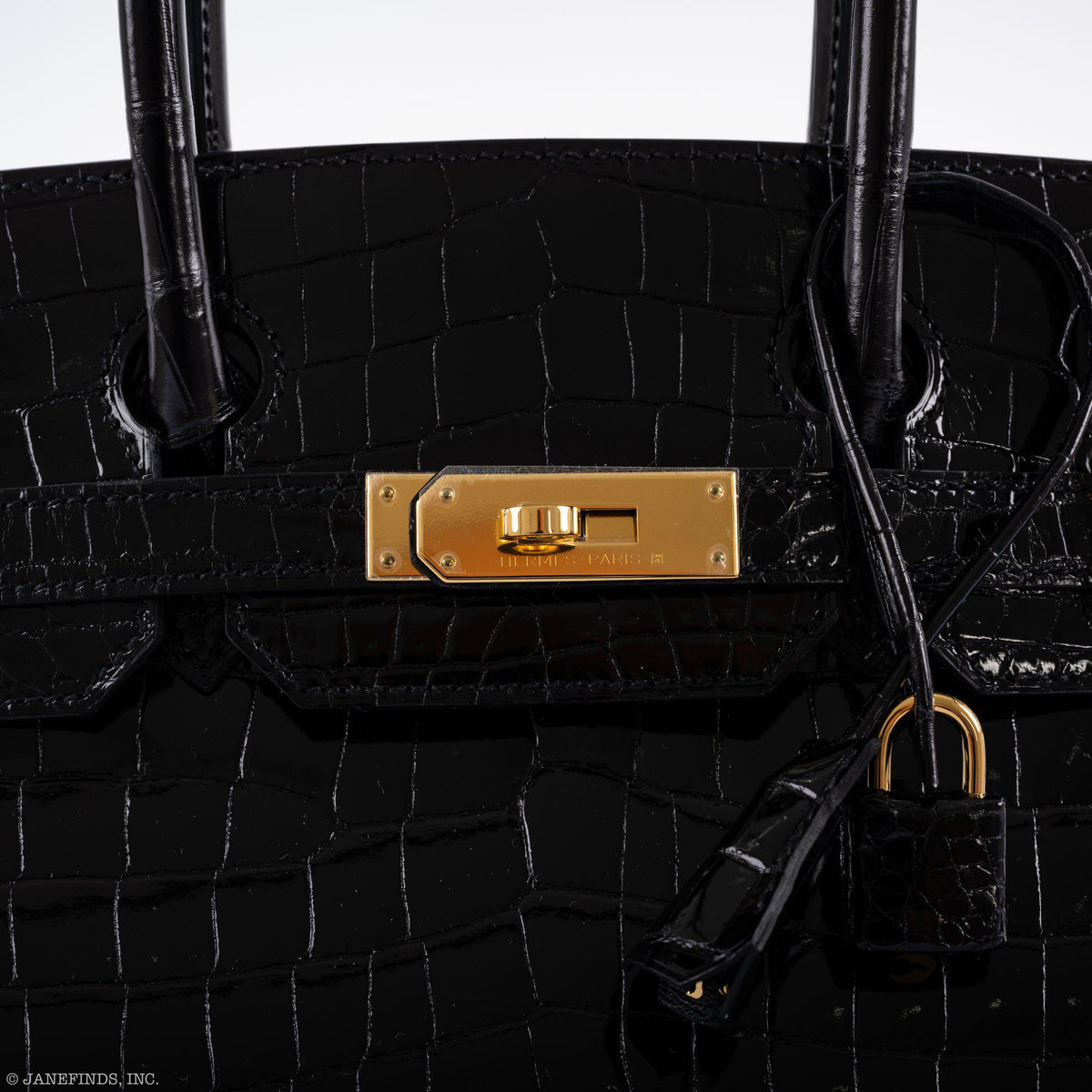 Hermes Birkin 30 Black Nilo Crocodile Gold Hardware Hermes