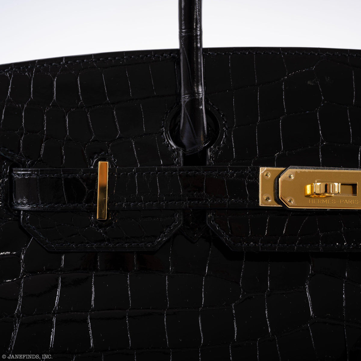 Hermes Birkin 30 Black Nilo Crocodile Gold Hardware Hermes